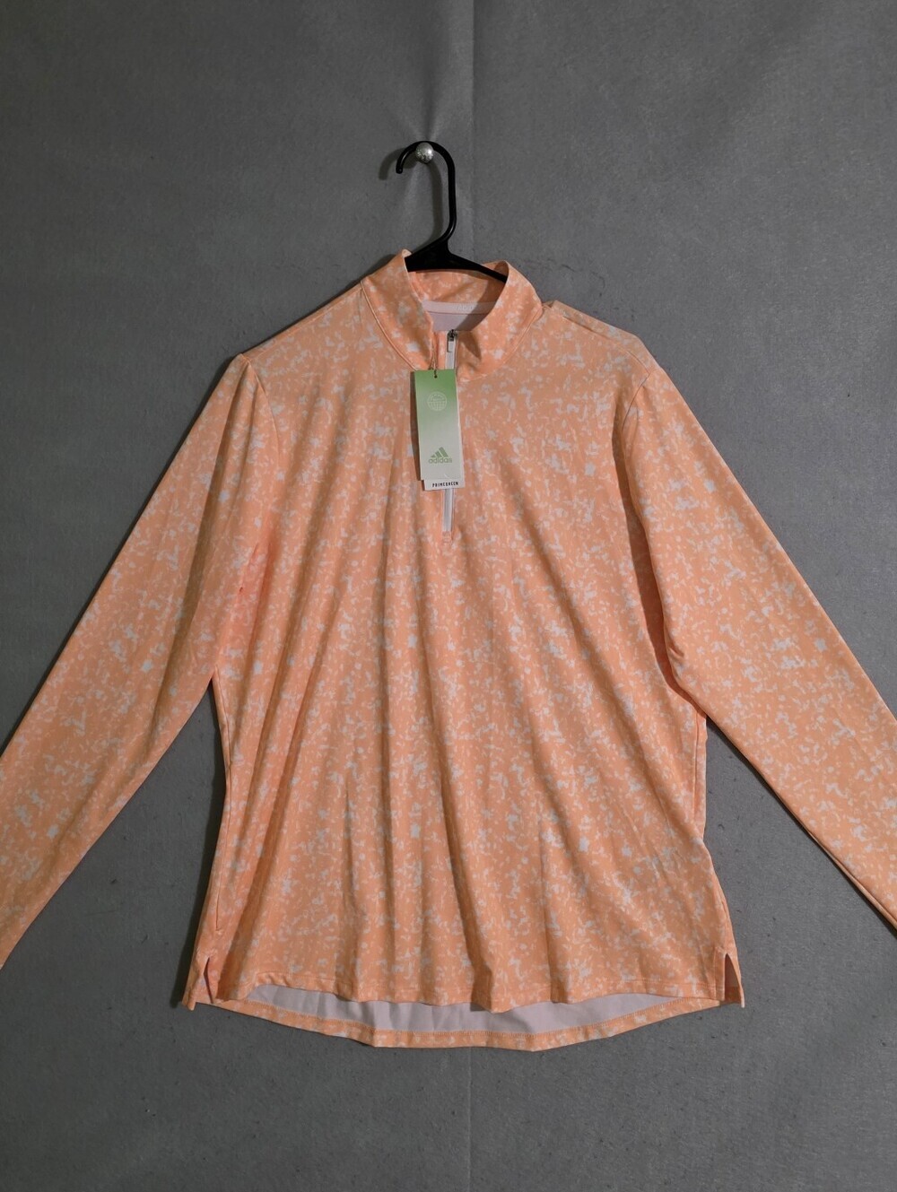 NWT Adidas Primegreen Womens Acid Orange 1/4 Zip Aeroready Golf Pullover Size XL